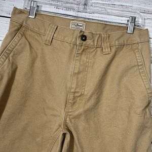 LL Bean Pants Mens 32x34 Canvas Work Chino Trousers Field Chore Workwear Tan